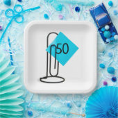 50番目の誕生日ノート(紙クリップ) ペーパープレート (パーティー)