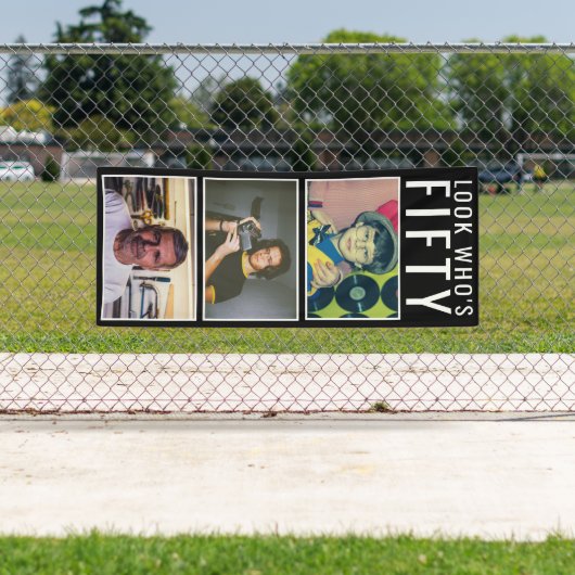 50番目の誕生日フォトバナー 横断幕 (インサイチュ)