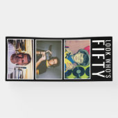 50番目の誕生日フォトバナー 横断幕 (横)