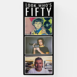 50番目の誕生日フォトバナー 横断幕