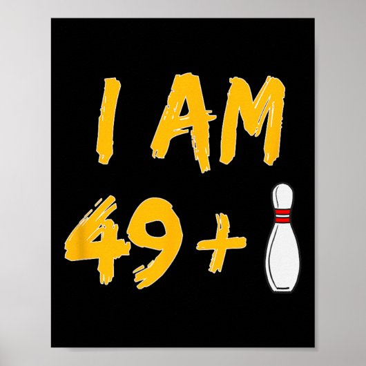 50番目の誕生日ボーリングシおもしろいャツボウリングをする人、 クリケットの投手パーティーGIF ポスター (正面)