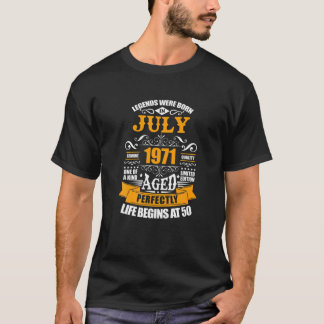50番目の誕生日レジェンドは1971生まれ年7月に50Yeだった Tシャツ