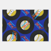50番目の誕生日レトロビニールレコード45 RPM名WP2S3 ラッピングペーパーシート (正面2)