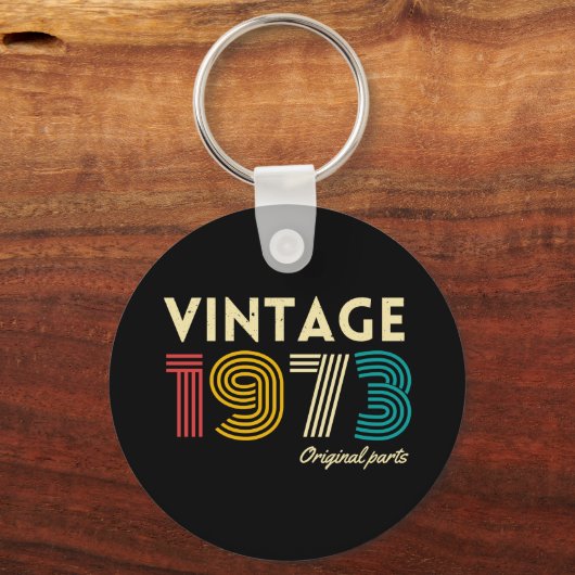 50番目の誕生日ヴィンテージ1973オリジナル部品 キーホルダー (正面)