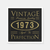 50番目の誕生日ヴィンテージ1973 スタンダードカクテルナプキン (正面)