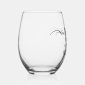 50番目の誕生日ヴィンテージ1974 ステムなしワイングラス (右)