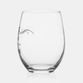 50番目の誕生日ヴィンテージ1974 ステムなしワイングラス (左)