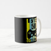 50番目の誕生日女性男性レベル50歳1972年おもしろい コーヒーマグカップ (正面右)