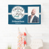 50番目の誕生日応援から50年のバナー 横断幕 (インサイチュ)