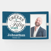 50番目の誕生日応援から50年のバナー 横断幕 (横)