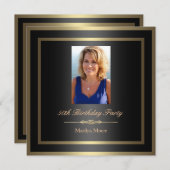 50番目の誕生日招待状-写真 招待状 (正面/裏面)