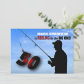 50番目の誕生日招待状-魚釣り/リール 招待状 (スタンド正面)