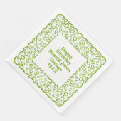 50番目の誕生日番号パターンホタテ緑/白 (コーナー)