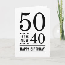 50番目の誕生日白と黒50が新しい40