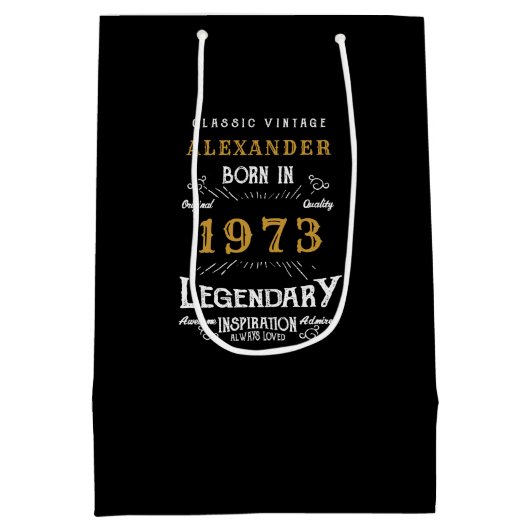 50番目の誕生日1973名前を追加する伝説的な父 ミディアムペーパーバッグ (裏面)