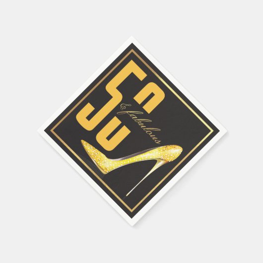 50番目の誕生日50と素晴らしいパーティー スタンダードカクテルナプキン (角)