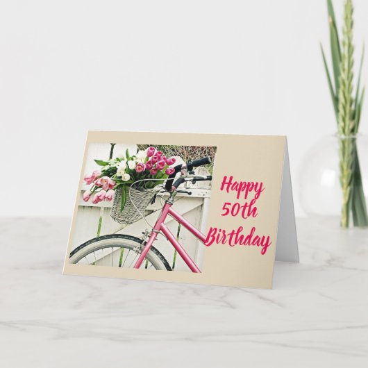 **50番目の誕生日**を私の「TWIN」に カード (正面)