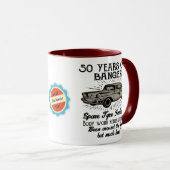 50番目の誕生日·レトロおもしろい·カー·バンジャーの追加日 マグカップ (正面右)