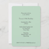 50番目の誕生日,ヴィンテージ，セクシーピンアップガール，カスタム 招待状 (裏面)