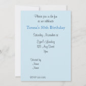 50番目の誕生日,ヴィンテージ，セクシーピンアップガール，カスタム 招待状 (裏面)