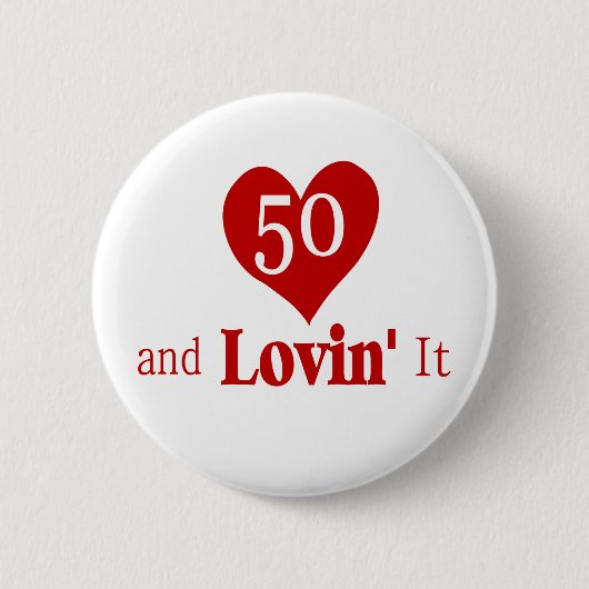 50番目の誕生日 缶バッジ (正面)