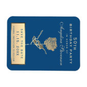 50番目の誕生日Save The Date招待状 マグネット (横)