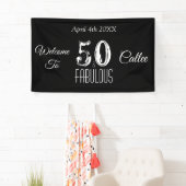 50番目の誕生祝い空白のと白 横断幕 (インサイチュ)