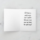 50番目の遠くに誕生日で夜を踊る カード (内部)