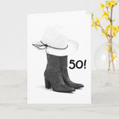 50番目の遠くに誕生日で夜を踊る カード (黄色い花)