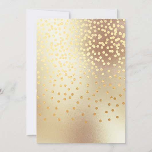 50番目の金ゴールドグリッターワきらめくインエレガントパーティー 招待状 (裏面)