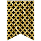 50番目の金ゴールド·ブラエレガントック·バナー·パーティーお祝い バンティングフラッグ (第3の旗)