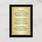 50番目の黒い金ゴールドフローラがエンクロージャカードをスクロール エンクロージャーカード (裏面)