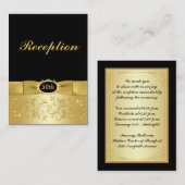 50番目の黒い金ゴールドフローラがエンクロージャカードをスクロール エンクロージャーカード (正面/裏面)