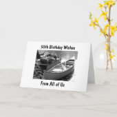 「50番目」の誕生日の願い カード (黄色い花)