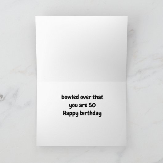 「50番目」の誕生日混乱型コンピュータカード カード (内部)