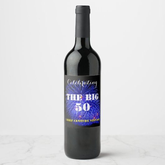 50祝の大きさ –  ワインラベル (正面)