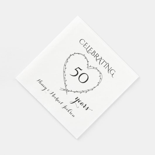 50祝周年リース スタンダードランチョンナプキン (角)