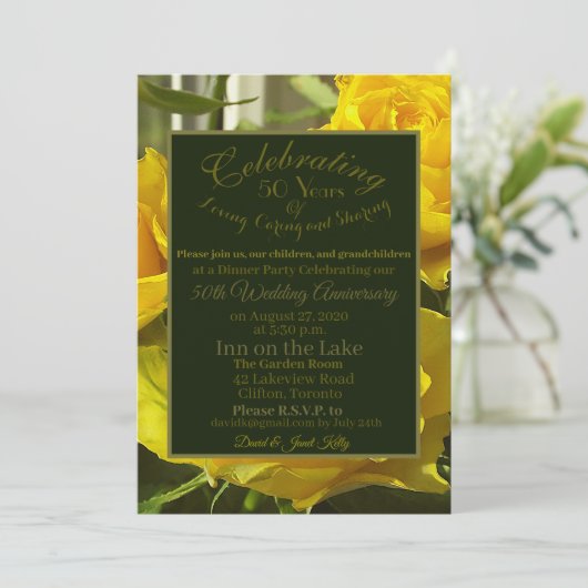 50祝周年結婚招待状 (スタンド正面)