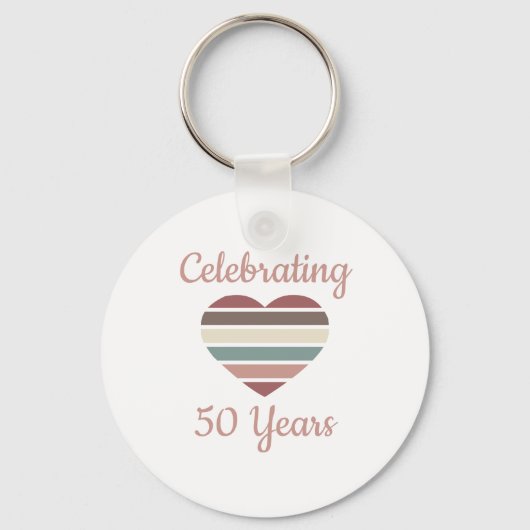 50祝周年結婚 キーホルダー (正面)