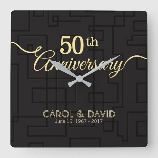 50祝周年。
カスタマイズ可能。 スクエア壁時計 (正面)