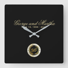 50祝周年。カスタマイズ。 スクエア壁時計