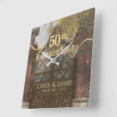 50祝周年。ヴィンテージ·チャールストン スクエア壁時計 (傾斜)