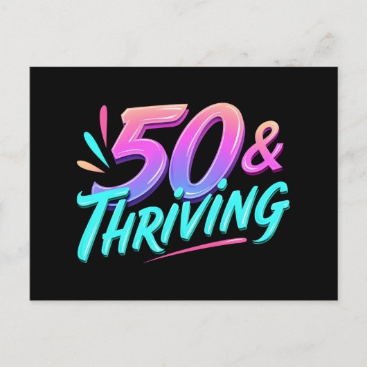 50祝thと繁栄誕生日 シーズンポストカード (正面)