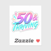 50祝thと繁栄誕生日 シール (シート)