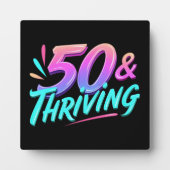 50祝thと繁栄誕生日 フォトプラーク (正面)