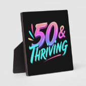 50祝thと繁栄誕生日 フォトプラーク (正面)