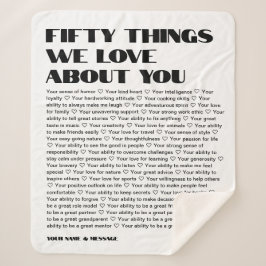 50私たちがあなたについて愛するものテンプレート誕生日逃げる シェルパブランケット