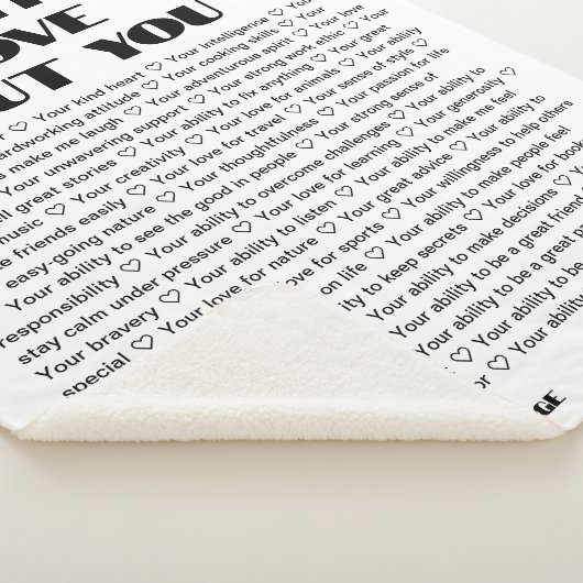 50私たちがあなたについて愛するものテンプレート誕生日逃げる シェルパブランケット (3/4)