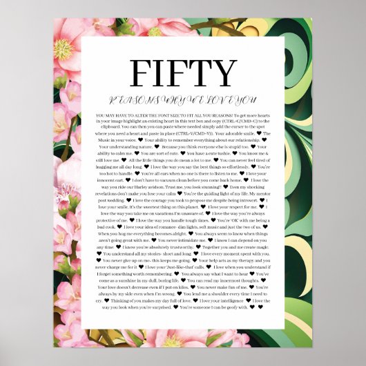 50私たちがあなたを愛する理由 ポスター (正面)