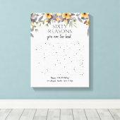 50私たちは銀黄色の花についてのあなたの愛のこと キャンバスプリント (インサイチュ (ウッドフロア))